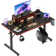 Black Computer Gaming Desk With Monitor Stand 140×60cm Home Office Desk