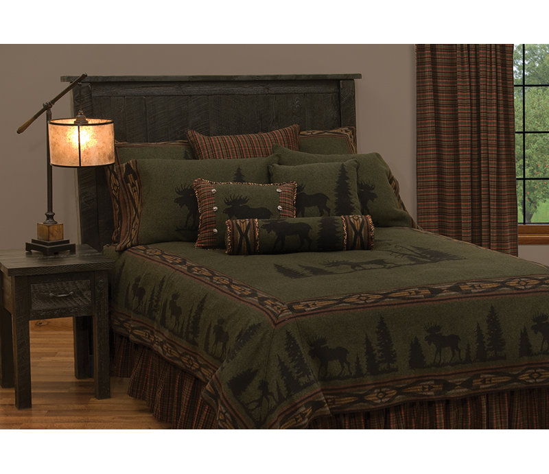 Couvre-lit Wooded River Moose, Couvre-lit / courtepointe simple