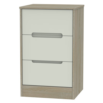 Fully Assembled Vernon 3 Drawer Bedside Table