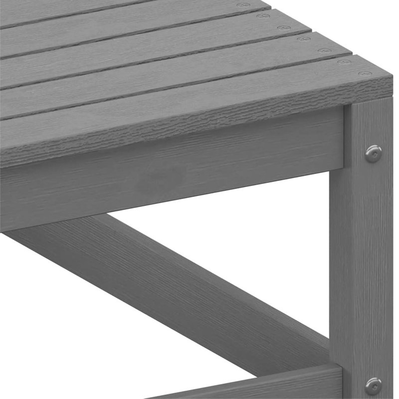 Pine Outdoor Lounge Chair with Ottoman