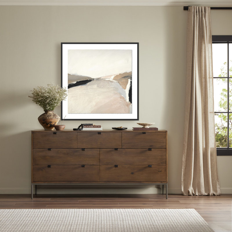 Desert No. 2 Painting by Melanie Biehle, Black Maple Paper Single Picture Framed, 40" H x 40" W