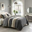 Ensemble de couette vert foncé, couvre-lit rayé bohème 3 pièces, format king-137013251-137013254