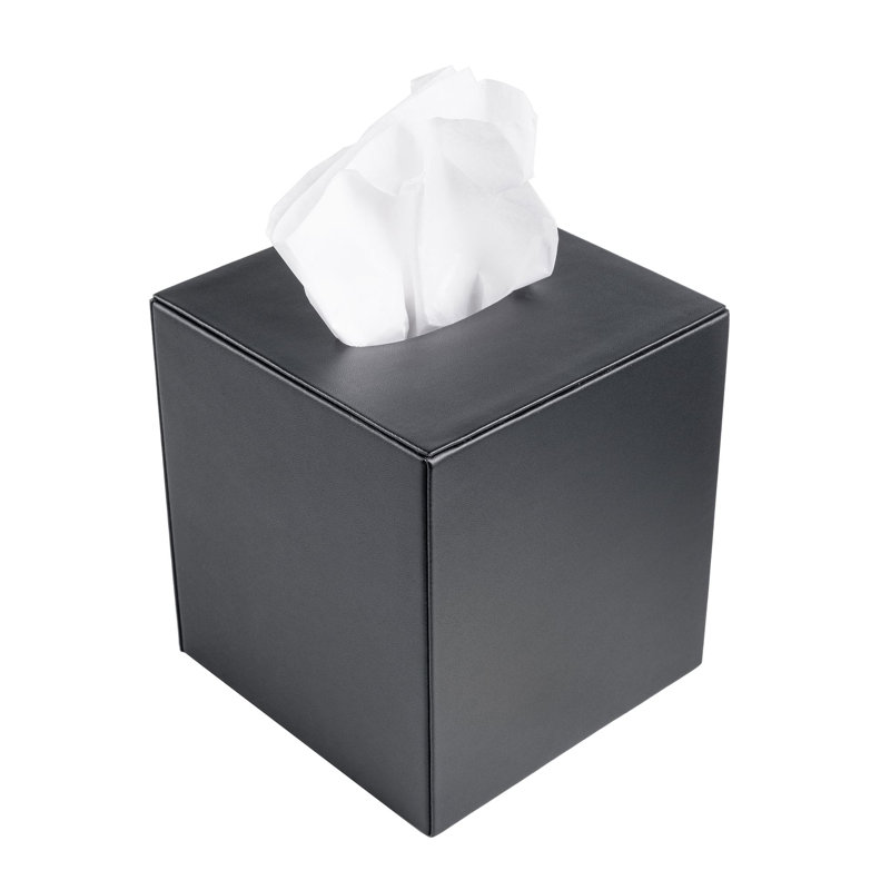 Murtagh Tissue Box Cover, Black