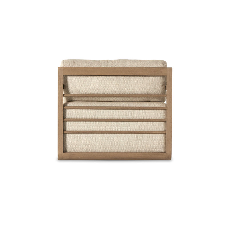 Stroud Outdoor Teak Swivel Lounge Chair, Faye Sand
