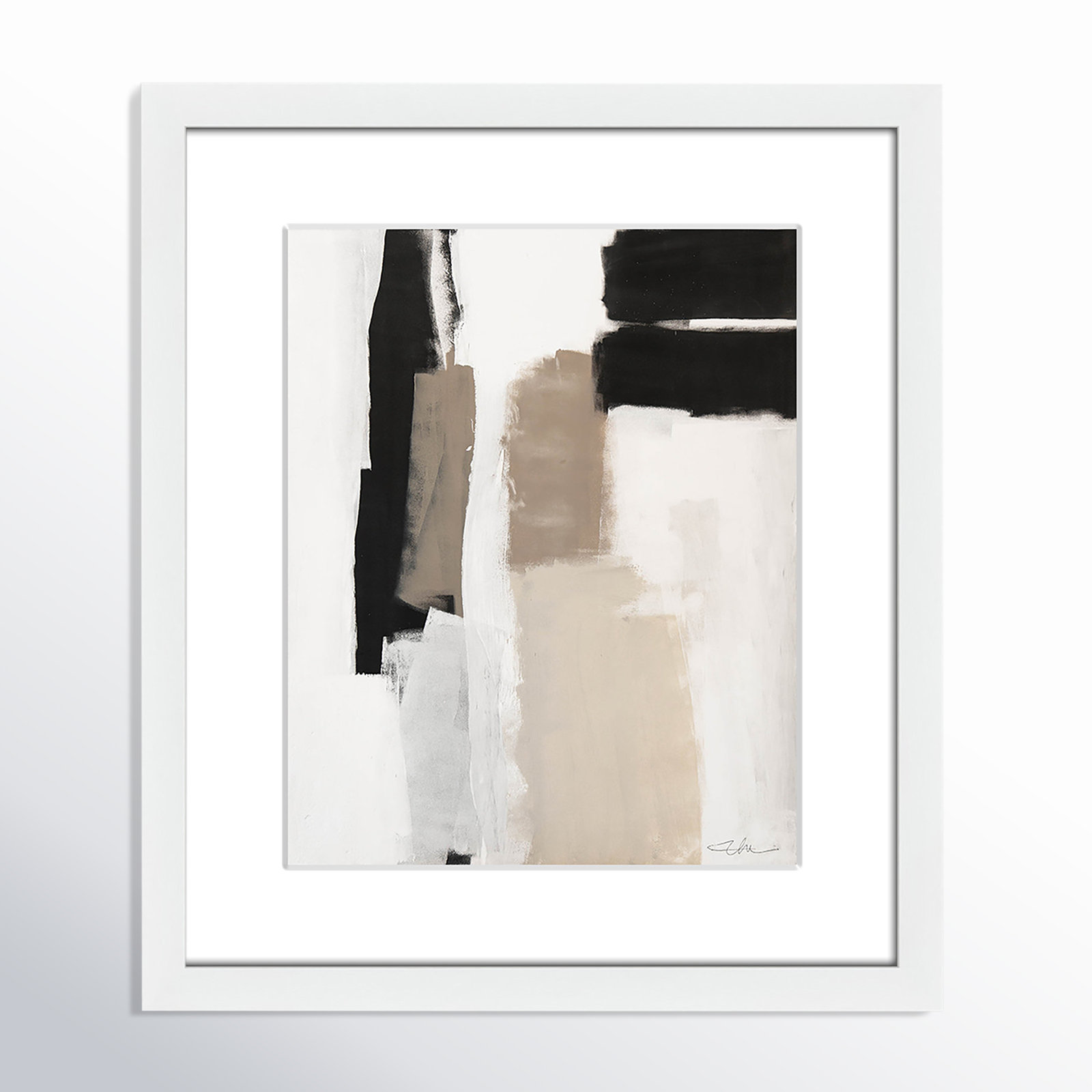 Giverny Earth Scapes II by  Print, Yes, White Single Picture Frame, 15" H x 13" W x 1.25" D