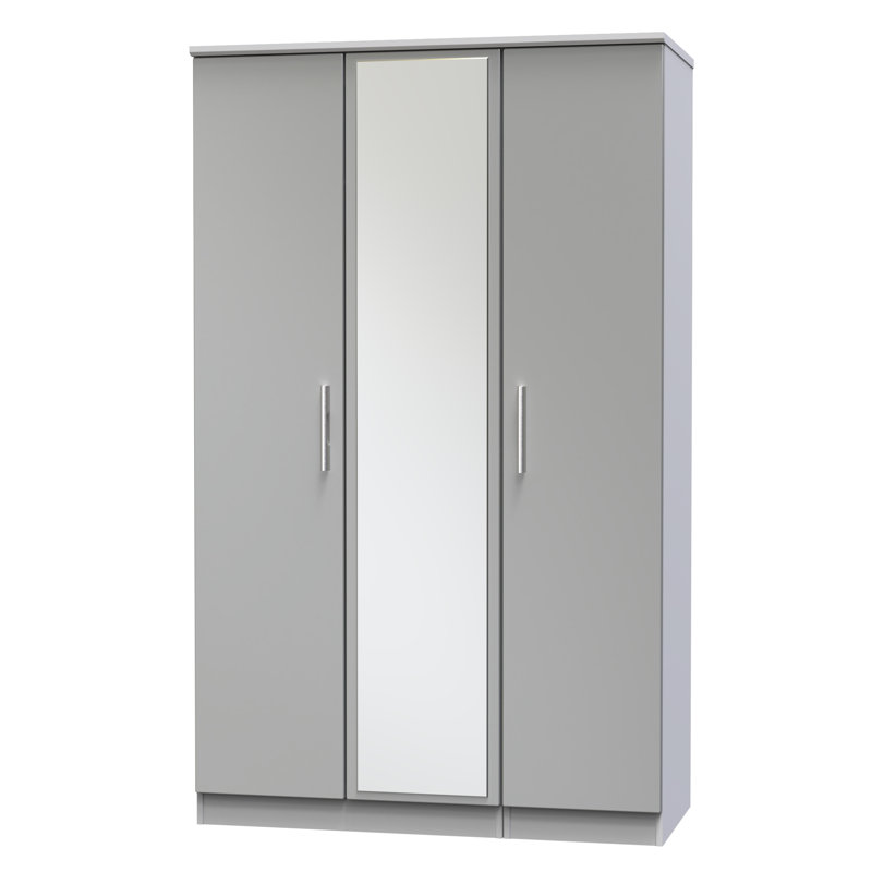 Fully Assembled Knightsbridge 3 Door Wardrobe, Grey