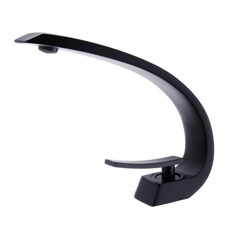 Robinet pour salle de bain à un trou, Noir