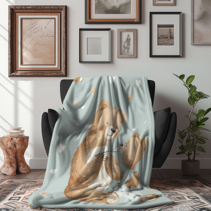Mama Plush - 1 pièce Sherpa Premium, L 60 po x L 80 po