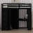 Space-Saving Elevated Bed System Featuring Large Closet, Workstation with Slide-out Keyboard Drawer, Device Charging Station, and Adjustable Metal Lighting-408653256