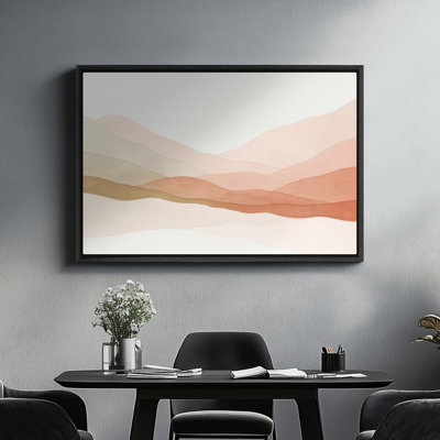 Framed Canvas Wall Art - Vintage Abstract Wall Prints for Bedroom - 16"x24"