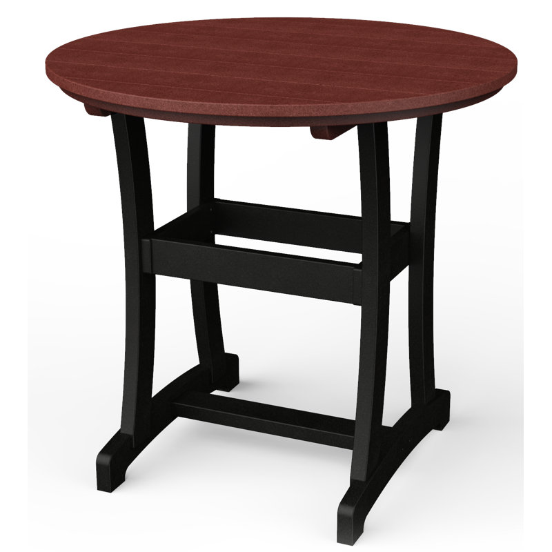 Table de bar Stella, H 42 po x l 42 po x P 42 po, Bois de cerisier / noir