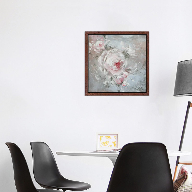 Blush I by Debi Coules - Painting on Canvas, 45.72 cm H x 45.72 cm W, Brown Framed