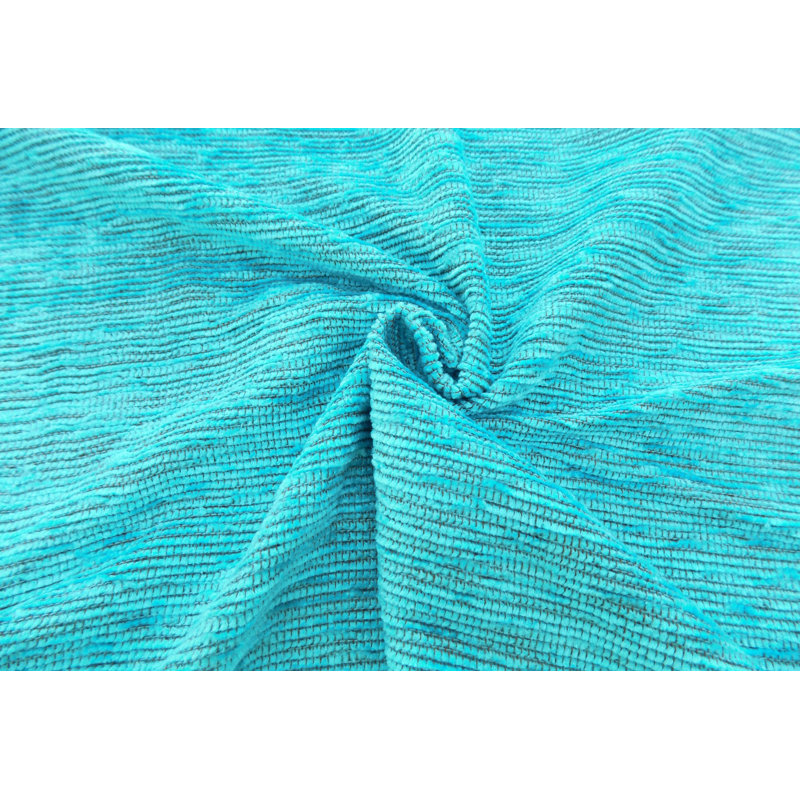 , Eyelet Scarf, Opaque, 132cm Width x 355cm Drop, Turquoise