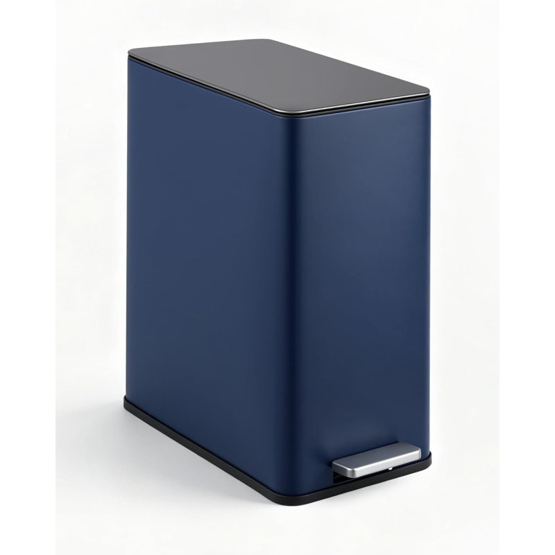 Stainless Steel Kitchen Trash Can, Navy