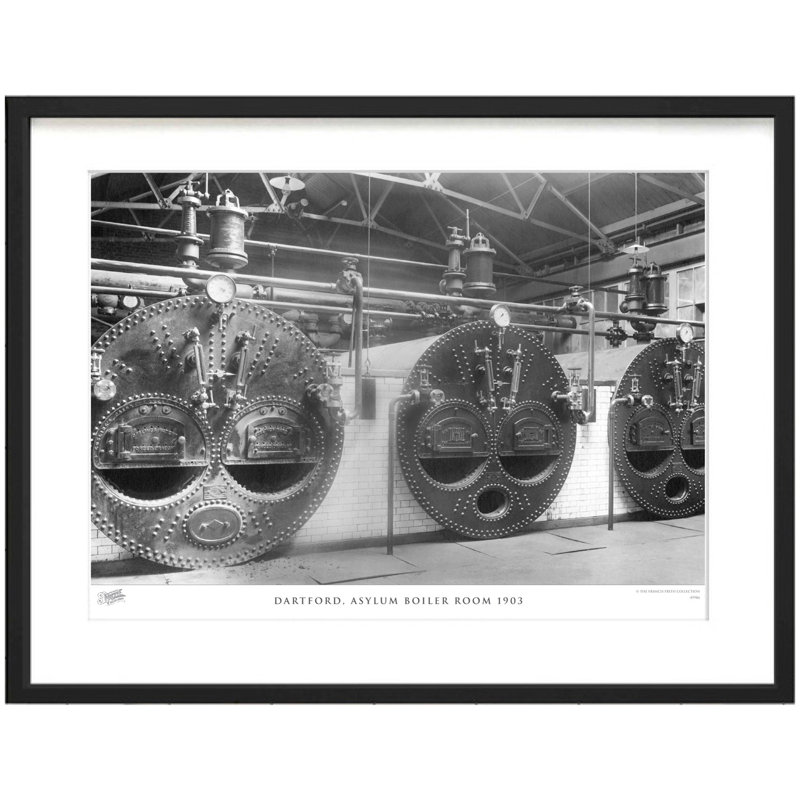 Dartford, Asylum Boiler Room 1903 - Single Picture Frame Print, 60cm H x 80cm W x 2.3cm D
