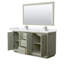 Ensemble de meuble-lavabo double 66 "avec miroir Strada-79721357-79721358-97966089