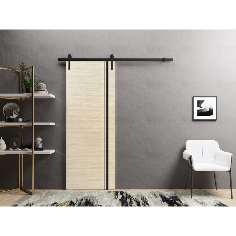 Porte de grange en bois massif massif, 30 po x 96 po