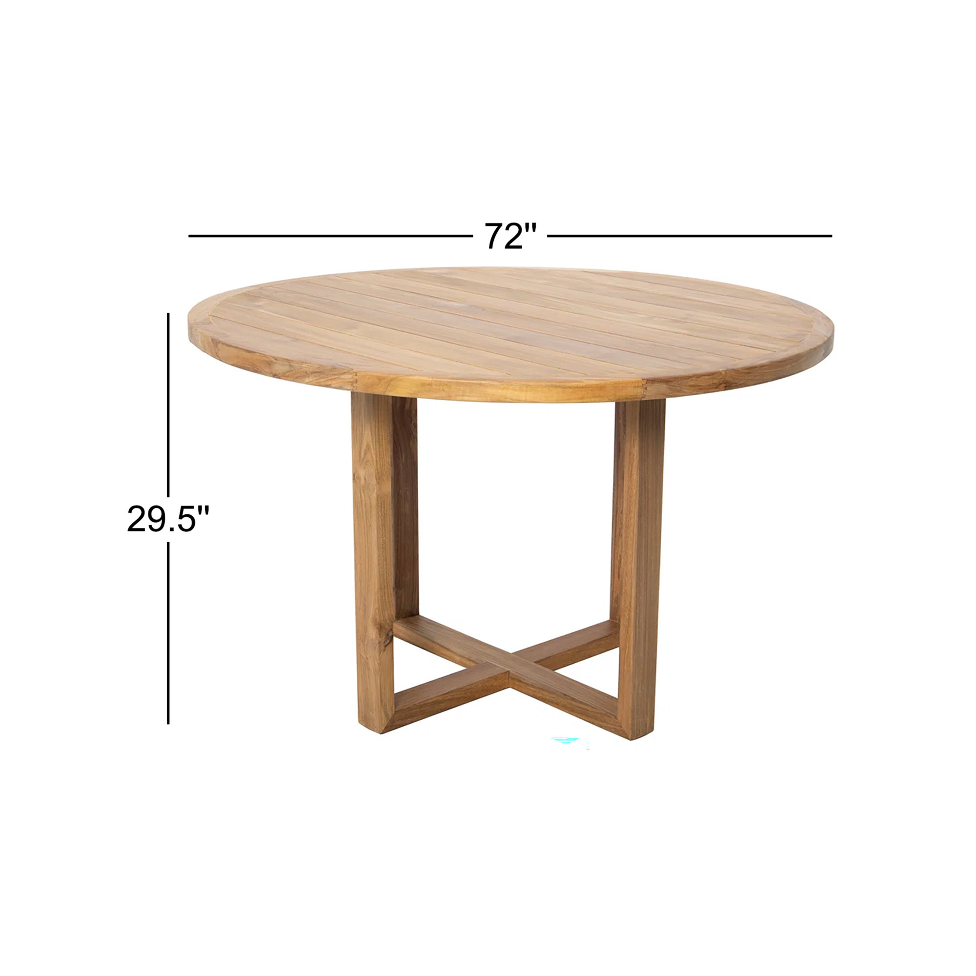 Uvita Teak Outdoor Dining Table, 72"