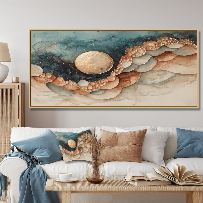 Maday - Fantasy Wall Art, H 28 po x l 60 po, Cadre flottant, Crème, crème