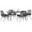 Patio Dining Set With Cushions Poly Rattan Glass-1893884551-1893884549-1893884547