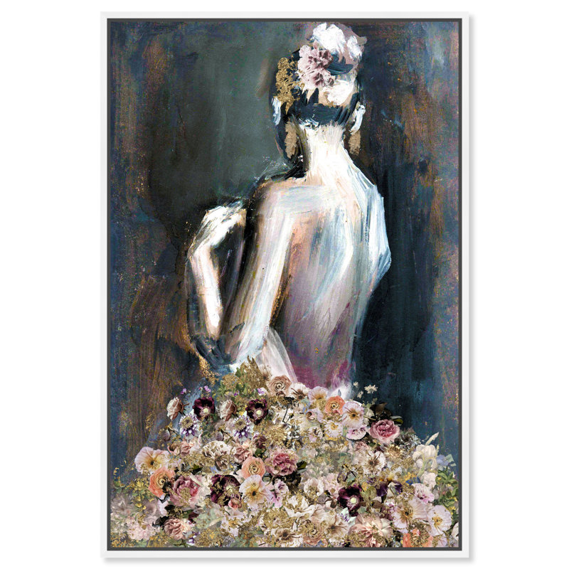 Pensée sur vous - impression sur toile, H 15 po x l 10 po, Toile encadrée, Blanc