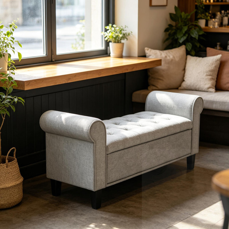 Tufted Storage Bench