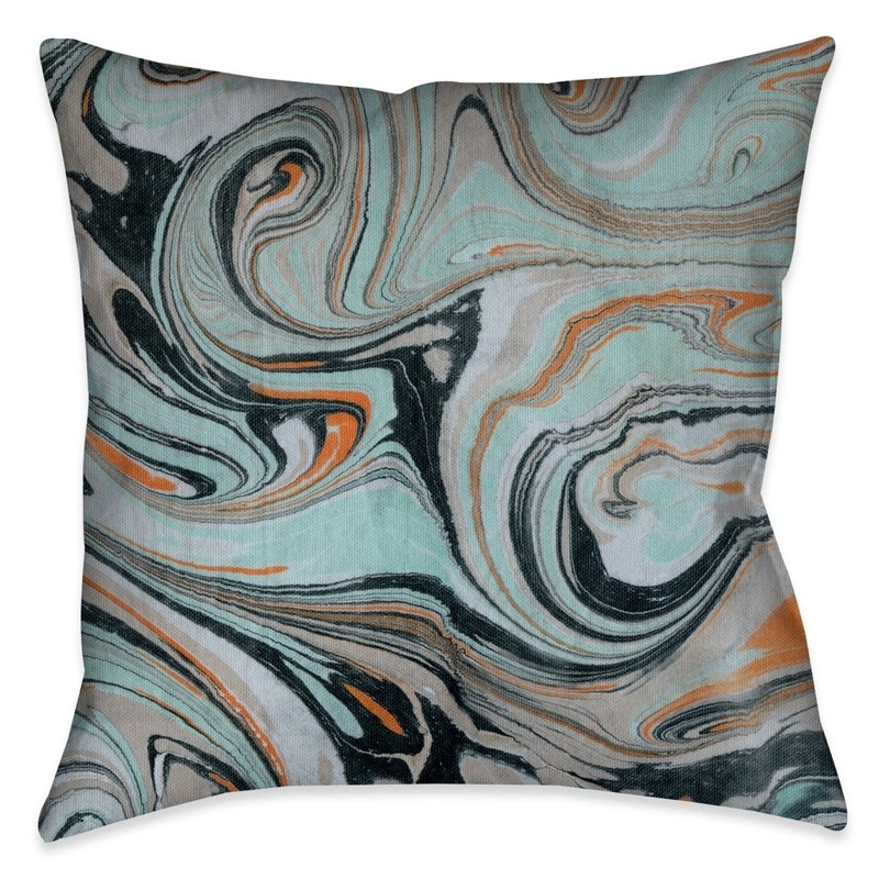 Coussin décoratif graphique en marbre menthe, Intérieur