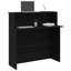  Bureau de réception en bois d'ingénierie noir 39,4 x 19,7 x 40,7 po
