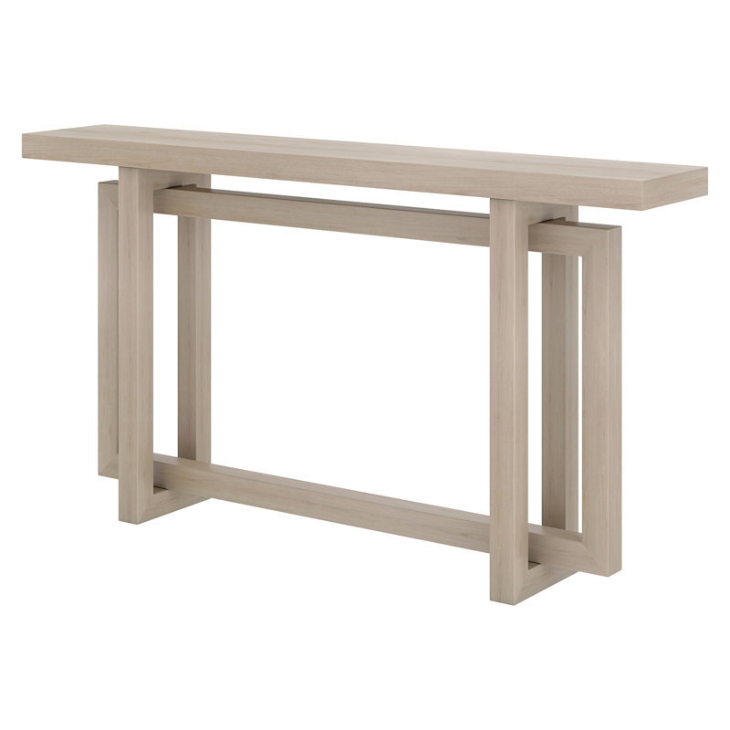 Console rectangulaire en aulne de 55 po de large Breslow, Aulne blanc, H 29,5 po x l 55 po x P 10 po