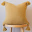 Taie d'oreiller tricotée avec frange 100% coton Housse de coussin carré-874214928-888709432