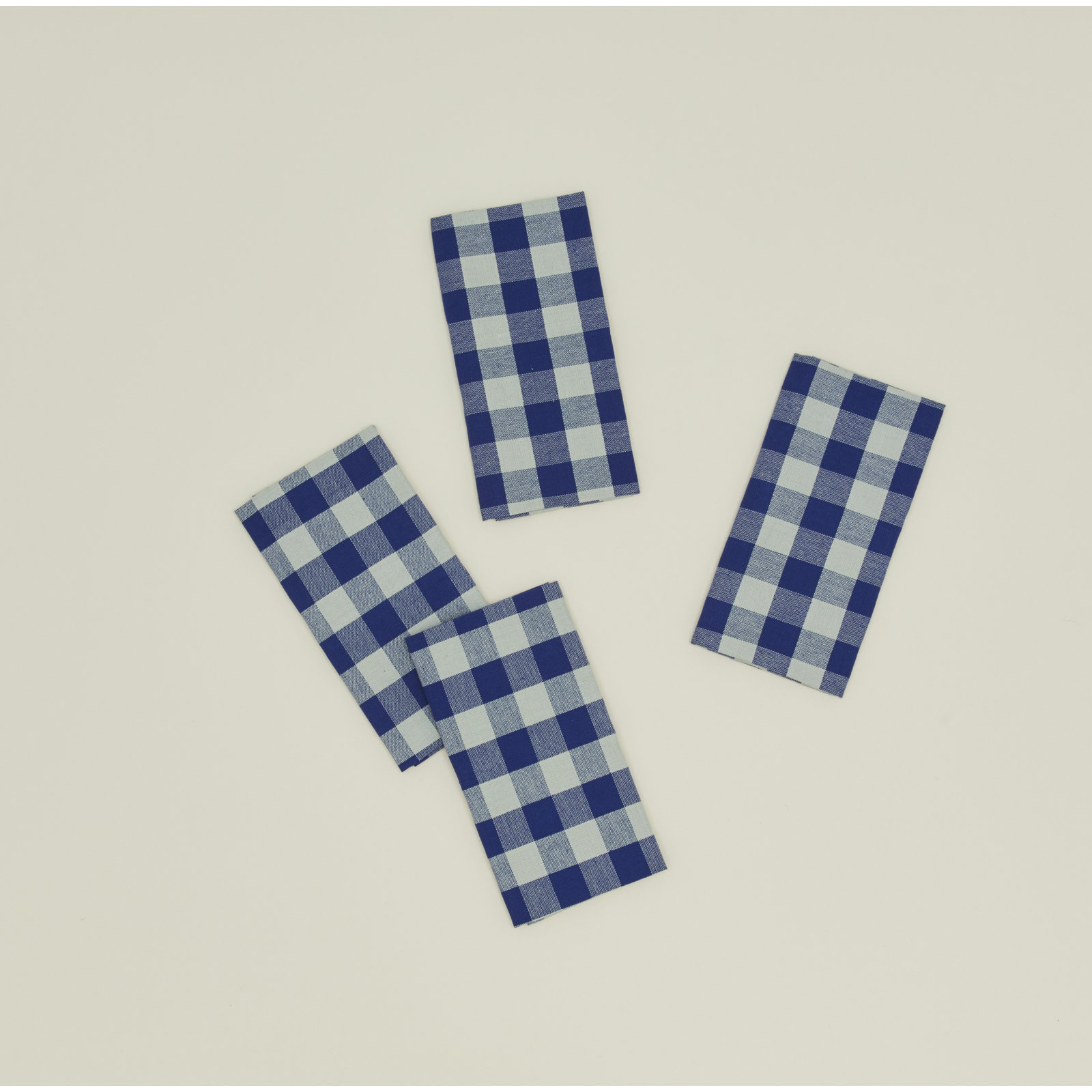 Essential Gingham Cotton Napkin, Blue/Sky