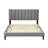Queen Sized Linked Bed In A Box, Gray Fabric Channel Headboard, 42.77" H X 83.8" D 63.22" W, 72 Lb Attribute Box With Amalgamation, 64" W 42.5" H, Unveiling