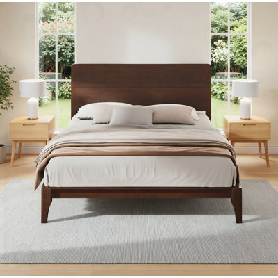 King size Bamboo Wood Platform Bed