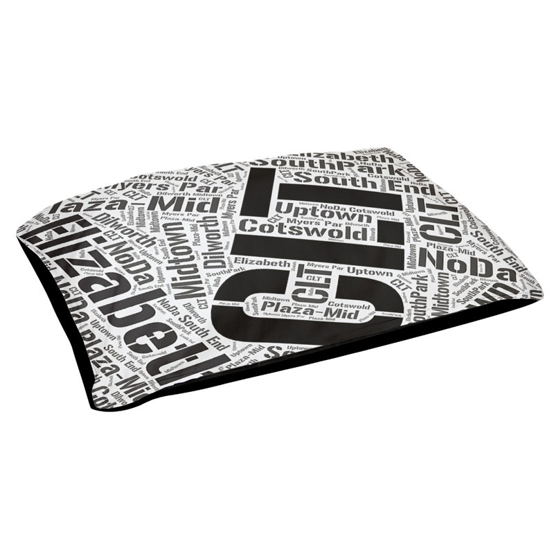 Oreiller rectangulaire designer, Petit L 28 po x l 18 po, Noir, Charlotte