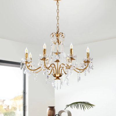 Lustre en cristal réglable à 39 têtes à 39 têtes pour hauts plafonds 39,4 po