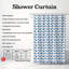 White Shapes - Rideau de douche Premium-37777813
