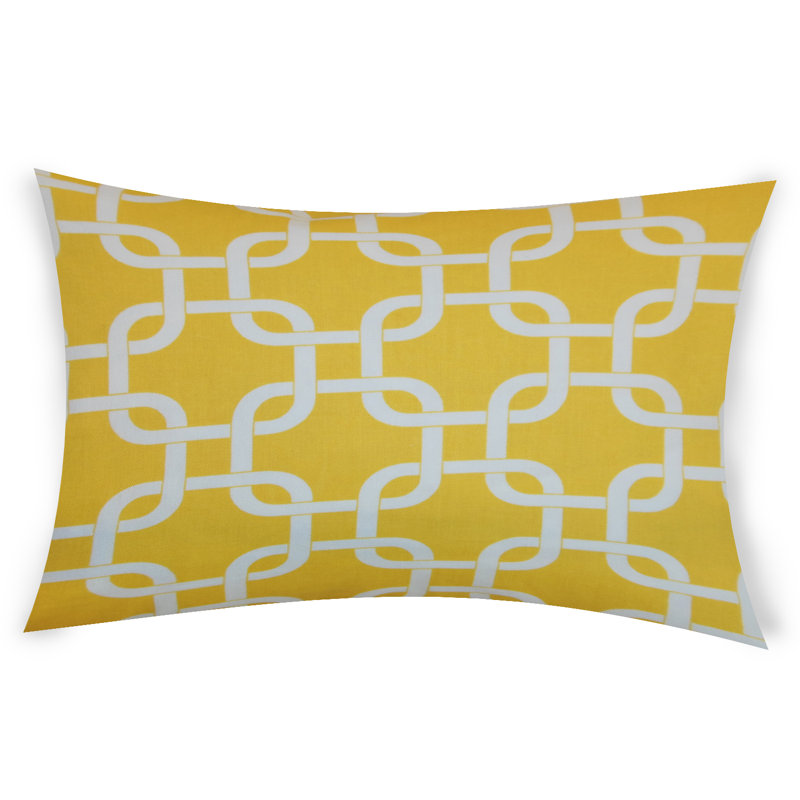  Housse et insert rectangulaires en coton, Jaune, 12 po x 18 po