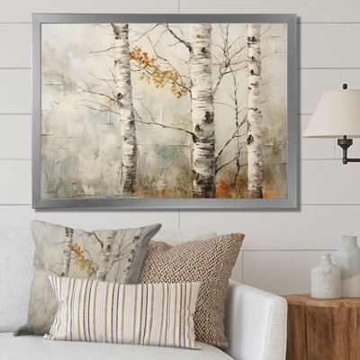 " Silver And Beige Birch Wood Beauty "