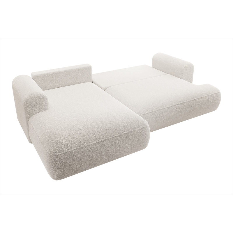 Aian 3 Seater Sofa & Chaise, Left Hand Facing, Cream