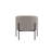 Amanda 29" W Polyester Barrel Chair - Boucle Arm Chair – Modern Accent Lounge Chair in Upholstered White Bouclé with Black Metal Legs - White Arm Chair-1725309990