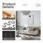 Canapé modulaire réversible avec repose-pieds Adelyna-86861027