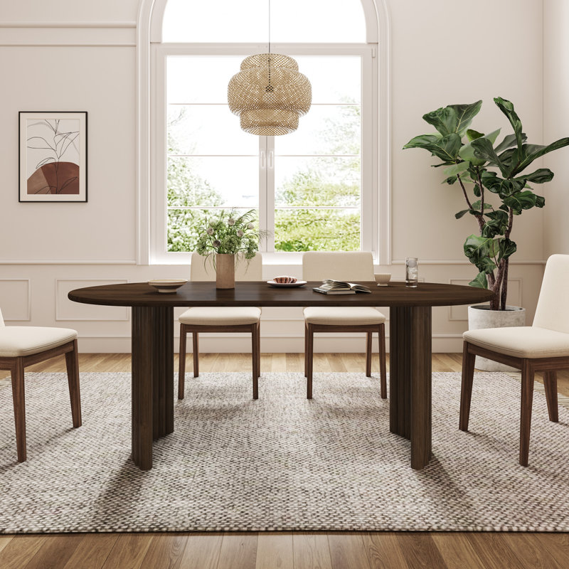 Table de salle à manger 79 ", 30"H x 79"L x 33.5"W, Walnut