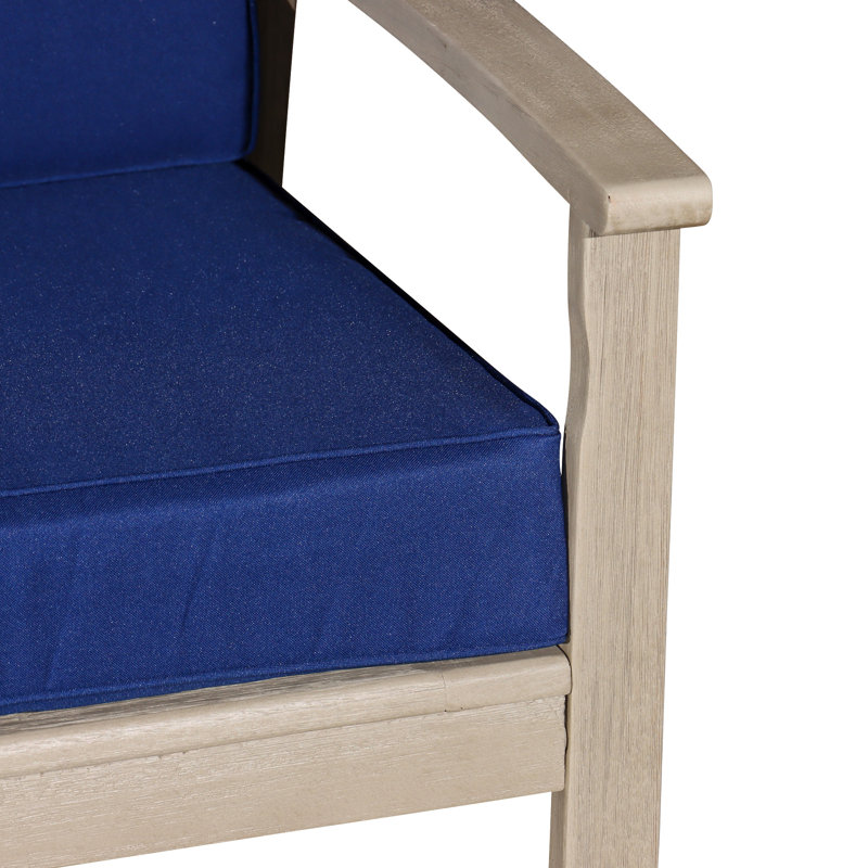 Causeuse avec coussins, Gris, Bleu très foncé