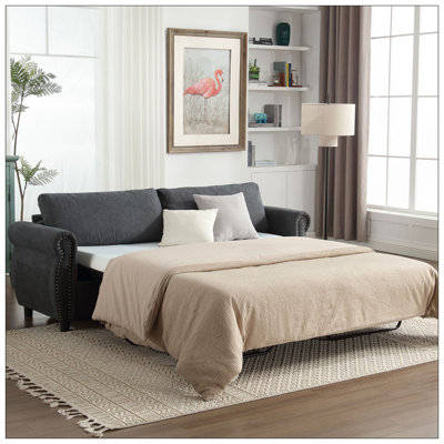 Convertible Sofa Bed With Large Mattress, Perfect For Living Rooms And Bedrooms, Combining Comfort And Versatility