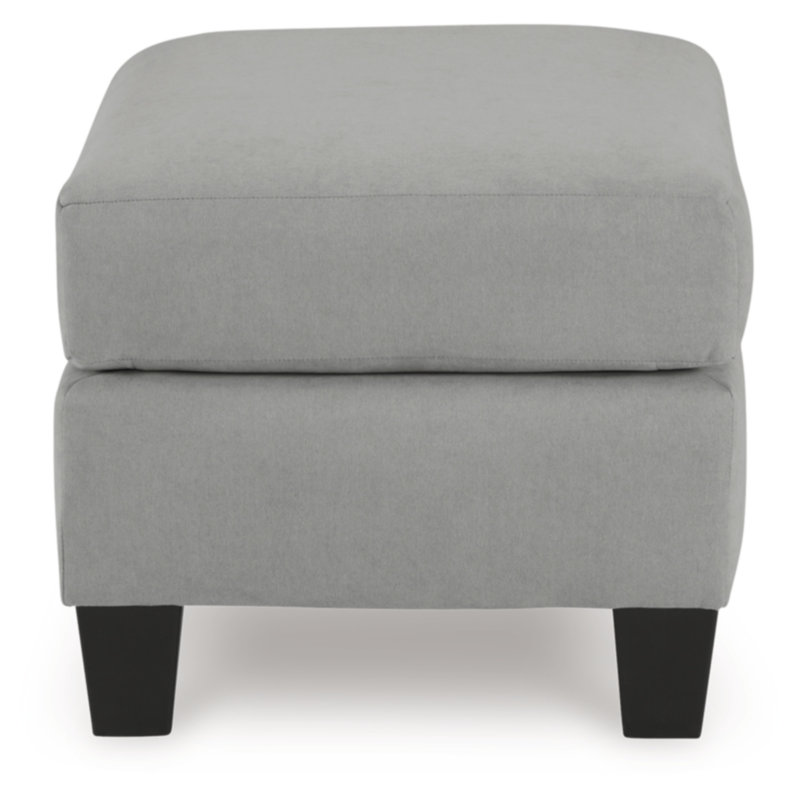 Gray Suede Velvet Storage Pouf Ottoman