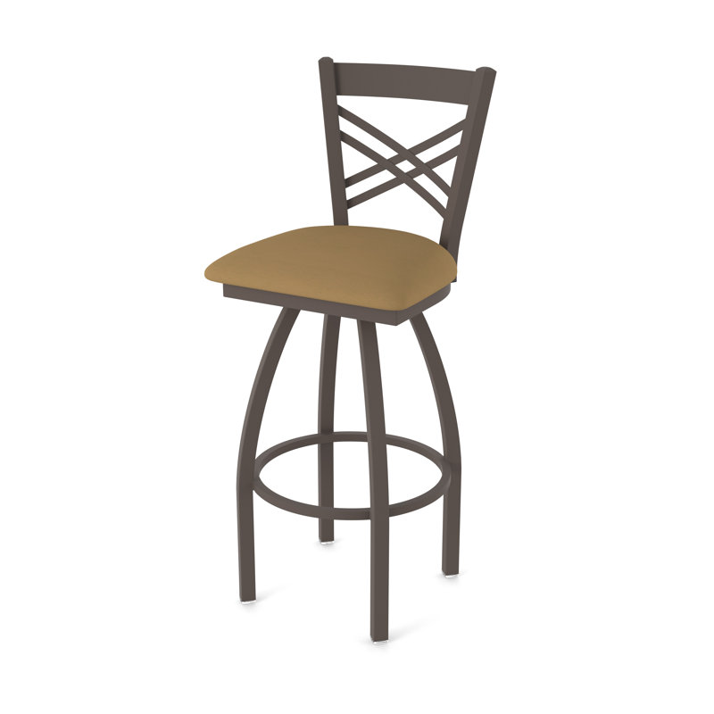 Tabouret pivotant 820 Catalina, Bronze, Vinyle - selle Canter, Tabouret de comptoir (siège d'une hauteur de 25 p