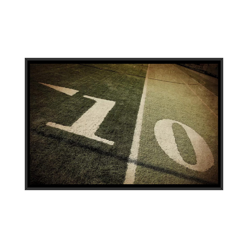 Football 10-Yd Line - Print on Canvas, 66.04 cm H x 45.72 cm W, Black Framed