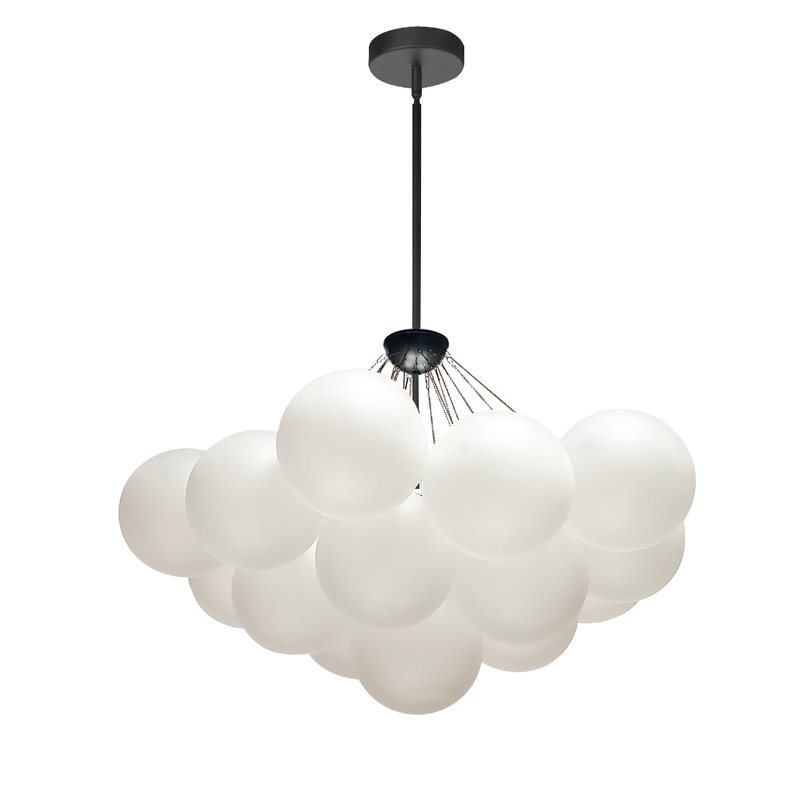 Lustre 4 lumières Miles, Noir mat