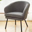 Chaise d'appoint en velours côtelé avec pieds en métal doré-1620404358