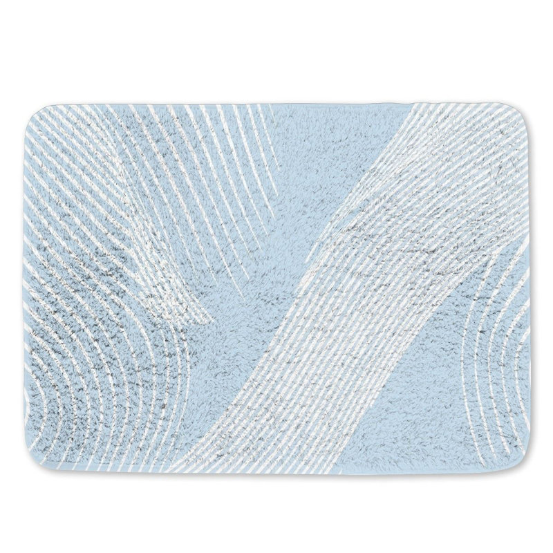 Becklum Microfiber / Microsuede Bath Mat, 17"W x 24"L